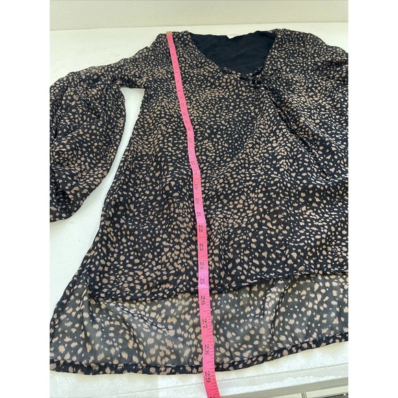 BY TOGETHER WOMEN'S Blouse/SHIRT/Top 3/4 Sleeve FLOWY Lined EUC‎ - Picture 3 of 10